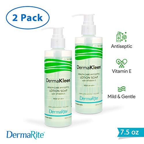 DermaKleen AntiBacterial Hand Soap 7.5 oz Pump Bottle, 2 Pack - Alcohol Free ...