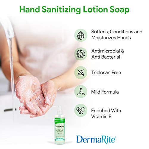 DermaKleen AntiBacterial Hand Soap 7.5 oz Pump Bottle, 2 Pack - Alcohol Free ...
