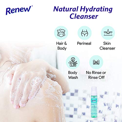 Renew Full Body Foaming Cleanser - 2 Pack, 8 Oz - Moisturizing Perineal Clean...