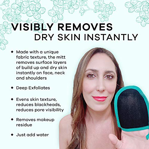 Dermasuri Deep Exfoliating Face Scrub and Body Scrub Mitt - Facial Scrub & Sk...