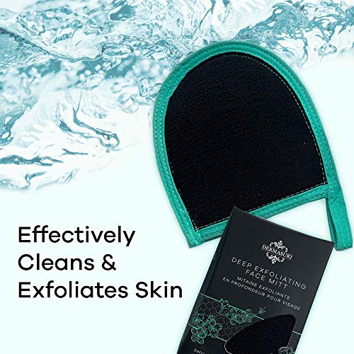 Dermasuri Deep Exfoliating Face Scrub and Body Scrub Mitt - Facial Scrub & Sk...