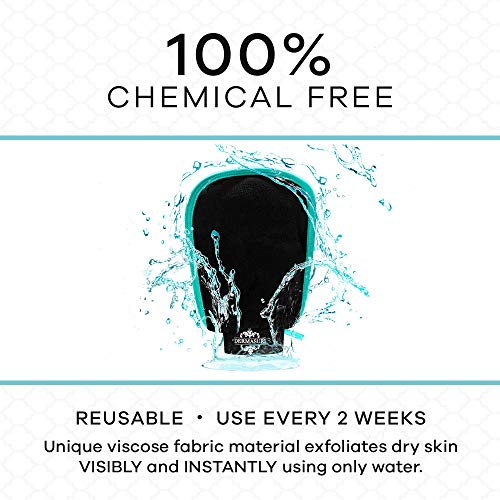 Dermasuri Deep Exfoliating Mitt Body Scrub for Soft Skin - Skin Cleanser - Pa...
