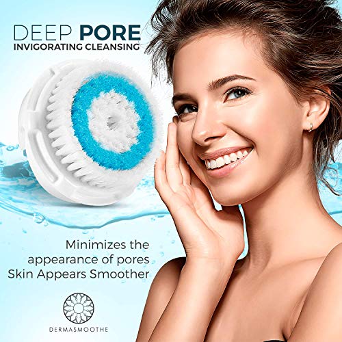 Dermatrue Compatible Facial Cleansing Brush Head Replacements 6 Pack | Fully ...
