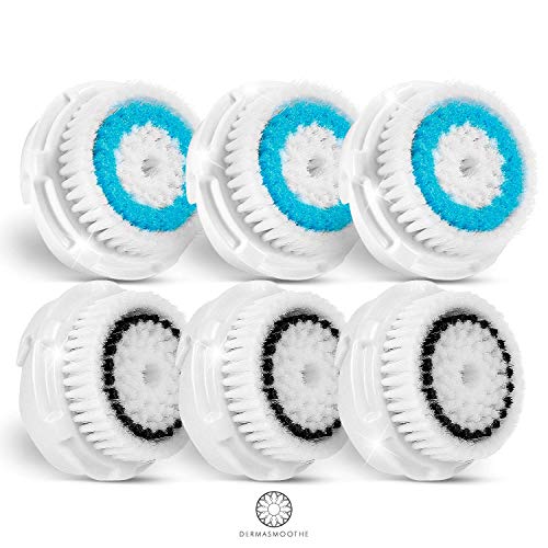 Dermatrue Compatible Facial Cleansing Brush Head Replacements 6 Pack | Fully ...