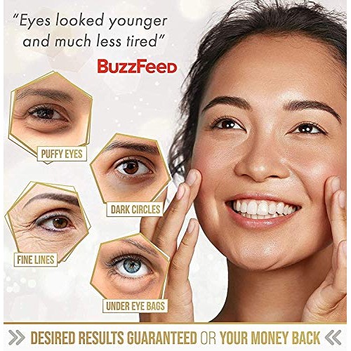 24K Gold Eye Mask– 20 Pairs - Puffy Eyes and Dark Circles Treatments – Look L...