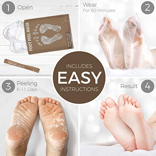 Foot Peel Mask - Coconut - For Cracked Heels, Dead Skin Calluses - Make Your ...