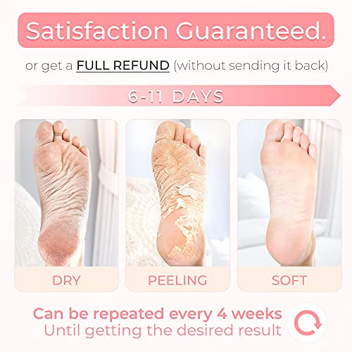 Foot Peel Mask - Peach - For Cracked Heels, Dead Skin & Calluses - Makes Your...