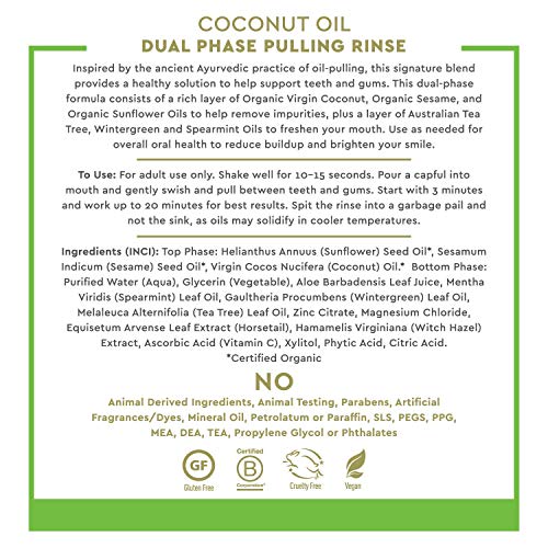 Desert Essence Coconut Oil Dual Phase Pulling Rinse - 8 Fl Ounce - Pulling Tr...