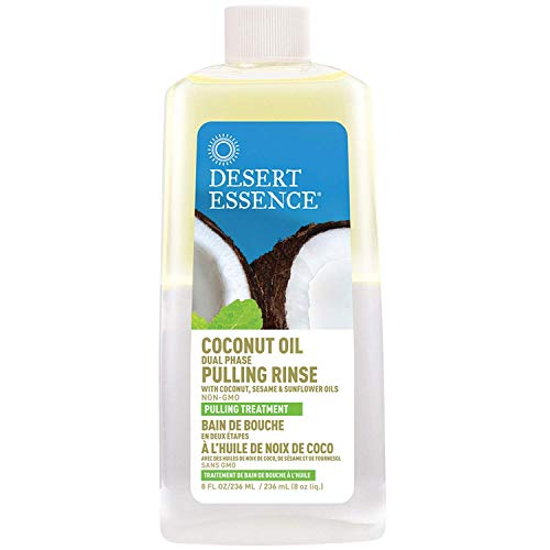 Desert Essence Coconut Oil Dual Phase Pulling Rinse - 8 Fl Ounce - Pulling Tr...