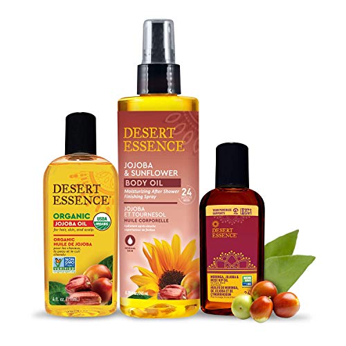 Desert Essence Jojoba Oil - 4 Fl Ounce - Moisturizer for Face, Skin, Hair - C...