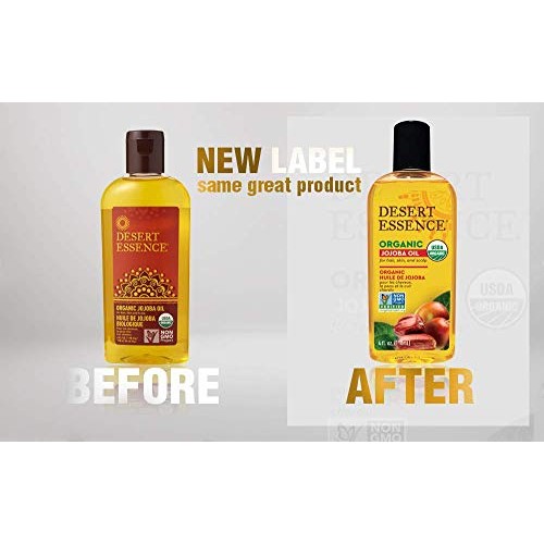 Desert Essence Jojoba Oil - 4 Fl Ounce - Moisturizer for Face, Skin, Hair - C...