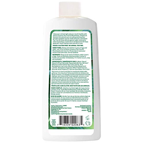 Desert Essence Refreshing Tea Tree Oil Mouthwash - 8 Fl Ounce - Essential Oil...