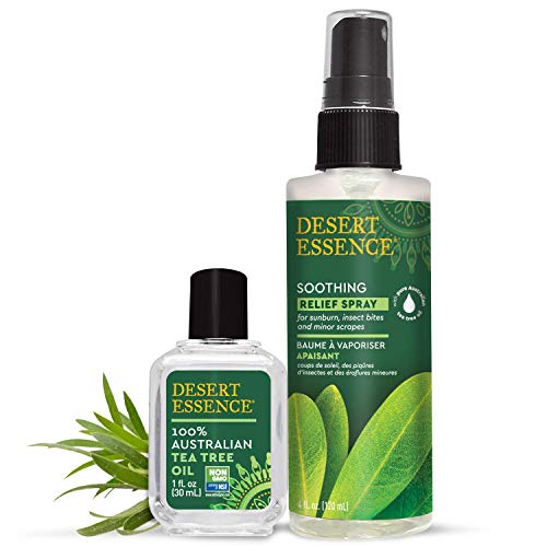Desert Essence Relief Spray - 4 Fl Ounce - Pack of 2 - Eco-Harvest Tea Tree O...