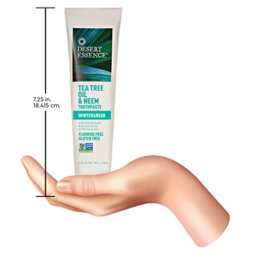 Desert Essence Tea Tree Oil & Neem Toothpaste - 6.25 Ounce - Refreshing Rich ...