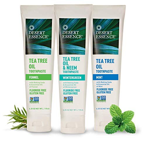 Desert Essence Tea Tree Oil & Neem Toothpaste - 6.25 Ounce - Refreshing Rich ...