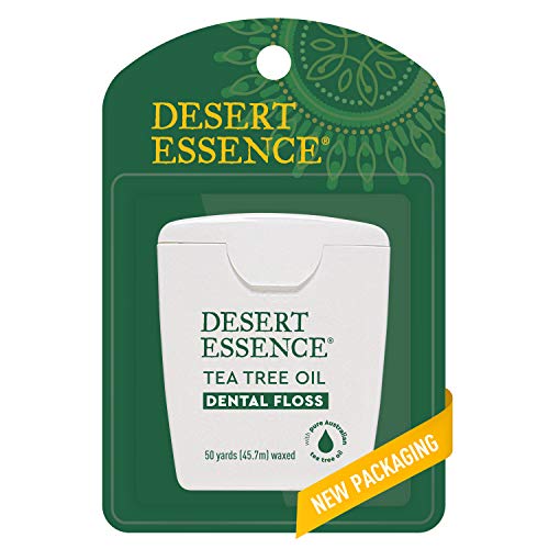 Desert Essence Tea Tree Oil Dental Floss - 50 yards - Naturally Waxed w/Beesw...