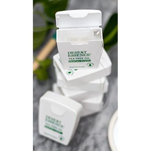 Desert Essence Tea Tree Oil Dental Floss - 50 yards - Naturally Waxed w/Beesw...