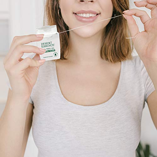 Desert Essence Tea Tree Oil Dental Floss - 50 yards - Naturally Waxed w/Beesw...