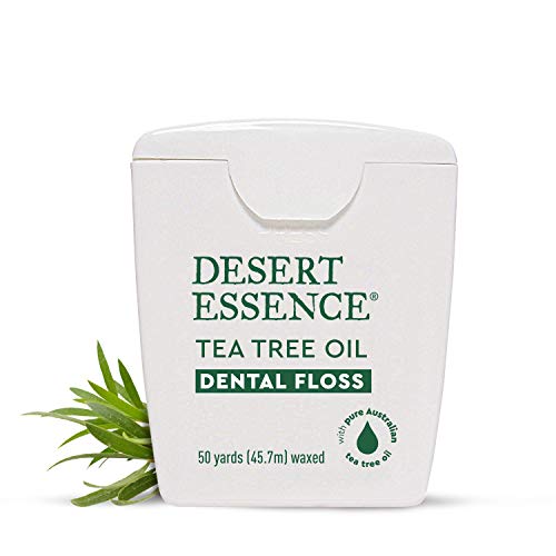 Desert Essence Tea Tree Oil Dental Floss - 50 yards - Naturally Waxed w/Beesw...