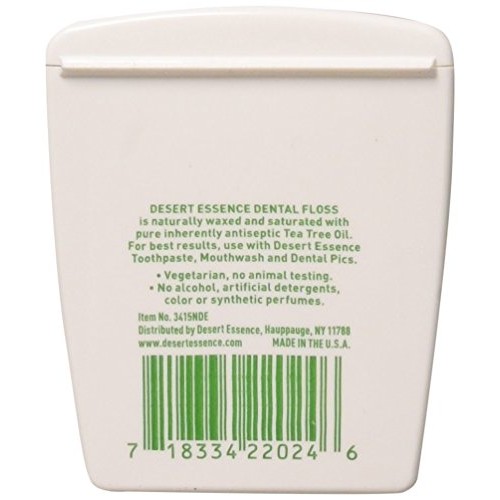 Desert Essence Tea Tree Oil Dental Floss - 50 Yards - Pack of 6 - Naturally W...