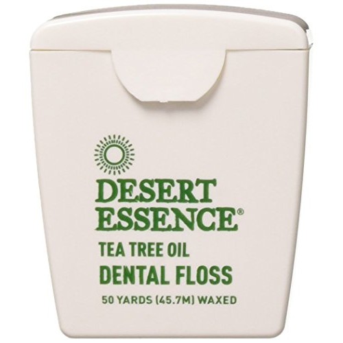 Desert Essence Tea Tree Oil Dental Floss - 50 Yards - Pack of 6 - Naturally W...