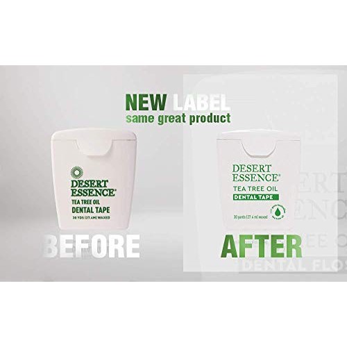 Desert Essence Tea Tree Oil Dental Tape - 30 Yards - Naturally Waxed w/Beeswa...