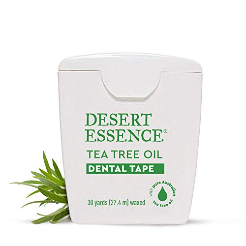 Desert Essence Tea Tree Oil Dental Tape - 30 Yards - Naturally Waxed w/Beeswa...