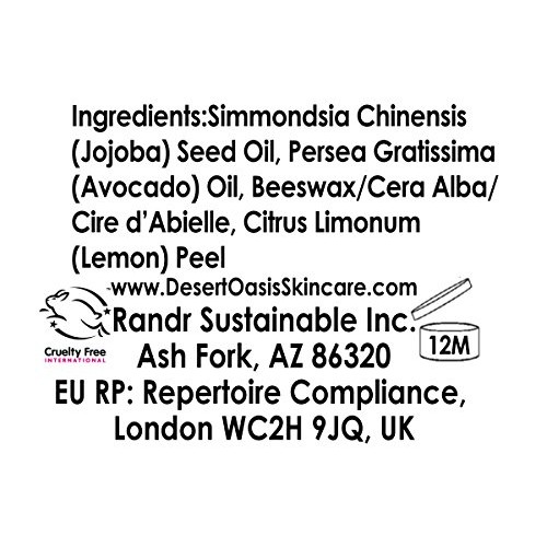 Jojoba Oil Lemon Hand Salve all natural, made from over 50% cold pressed and ...