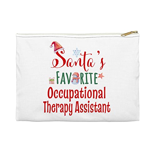 Santa's Favorite Occupational Therapy Assistant Pouch Bag for Women Gifts Gir...
