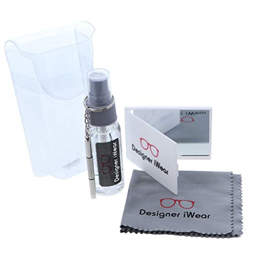 Designer iWear Eyeglass Care Kit with Lens Cleaning Spray, Microfiber Cleanin...