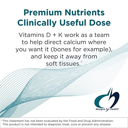 Vitamin D Supreme 5000 IU by Designs for Health - Vit D + K2 Supplement - Sup...