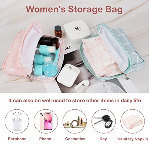 Desing Wish 2 Pack Sanitary Napkin Storage Bag, Menstrual Pad Tampon Zipper B...