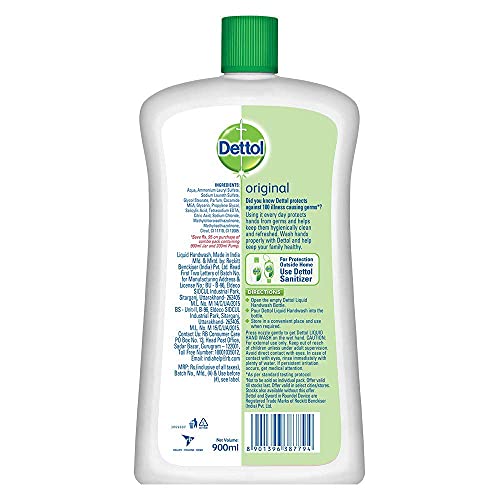 Dettol Original Liquid Soap Jar - 900 ml (Pack of 2)