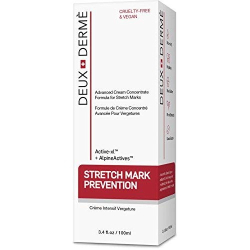 Deux Derme - Stretch Mark Prevention Cream, with Vitamin E, Cocoa Butter for ...