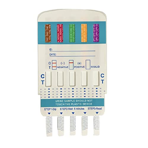 10 Panel Dip Drug Testing Kit, Test for 10 Different Drugs. (1)