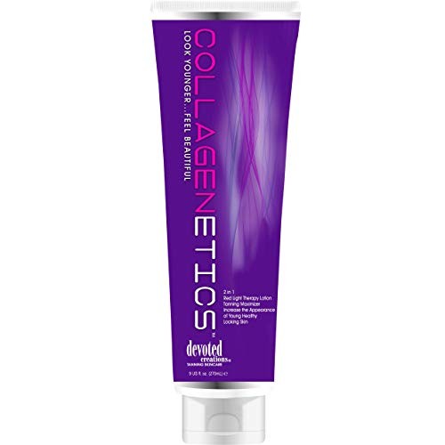 DEVOTED CREATIONS Collagenetics 2-in-1 Red Light Therapy Prep & Tanning Lotio...