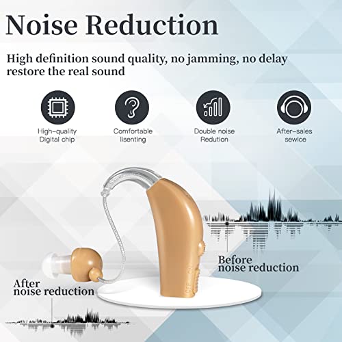 Hearing Aids for Adults Hearing Loss with Noise Cancelling, Rechargeable Hear...