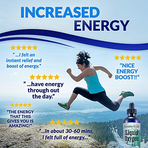 Dexterity Health Liquid Oxygen Drops 4 oz. Dropper-Top Bottle, Vegan, All-Nat...
