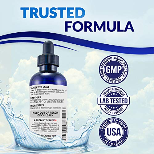 Dexterity Health Liquid Oxygen Drops 4 oz. Dropper-Top Bottle, Vegan, All-Nat...