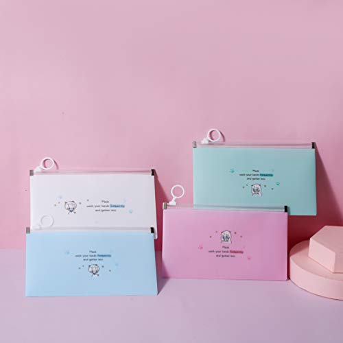 4PCS Face Cover Organizer Case Zipper Storage Bag Cosmetic Container Portable...