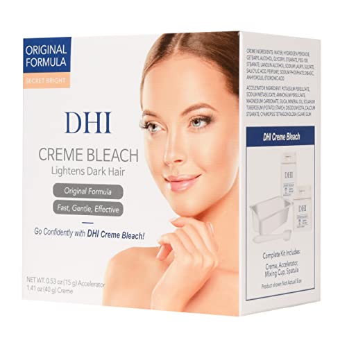 DHI Creme Bleach Mild Original Sensitive Formula Lightens Dark Hair Face & Bo...