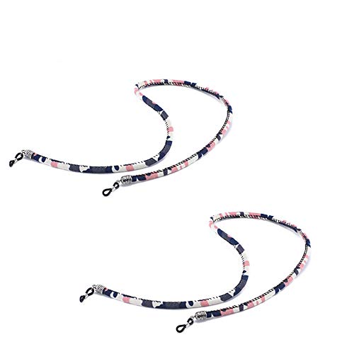 2 pcs eyewear cord cotton material camouflage glasses chain reading glasses s...