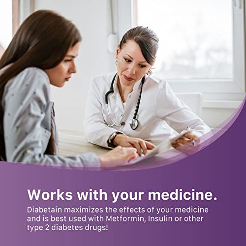 Diabetain Type 1 and 2 Diabetes Supplements - Premium Blood Sugar Control Opt...