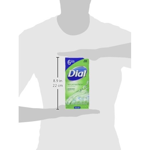 Dial Antibacterial Bar Soap, Mountain Fresh, 3.2 Ounce, 6 Bars