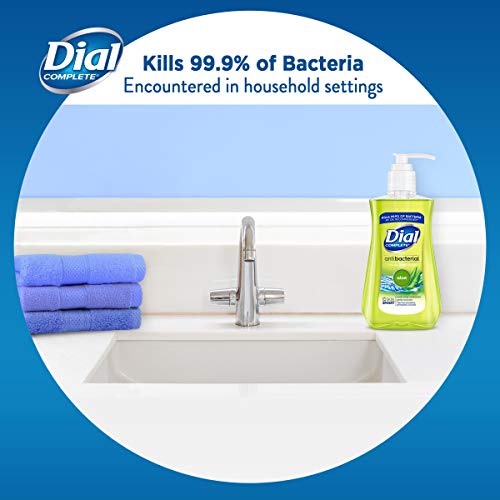 Dial Antibacterial Liquid Hand Soap, Aloe, 7.5 Fluid Ounces (Pack of 12)