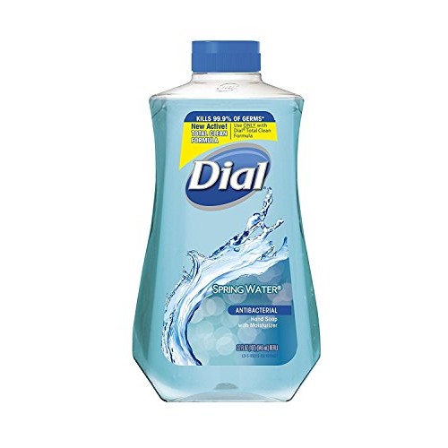 Dial Antibacterial Liquid Hand Soap Refill, Spring Water, 32 Fluid Ounces