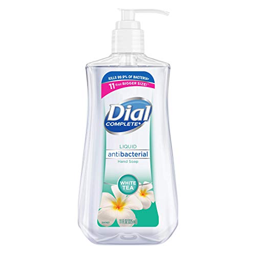 Dial Antibacterial Liquid Hand Soap, White Tea, 11 Ounce (Pack of 4)