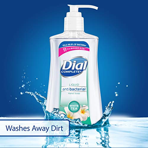 Dial Antibacterial Liquid Hand Soap, White Tea, 11 Ounce (Pack of 4)