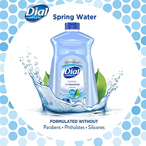 Dial Complete Antibacterial Foaming Hand Soap, Spring Water, 52 Fl Oz (Pack o...
