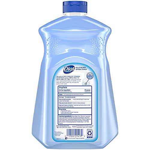 Dial Complete Antibacterial Foaming Hand Soap, Spring Water, 52 Fl Oz (Pack o...